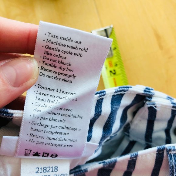 Paige Verdugo Blue and White Stripe Jeans - Picture 14 of 14